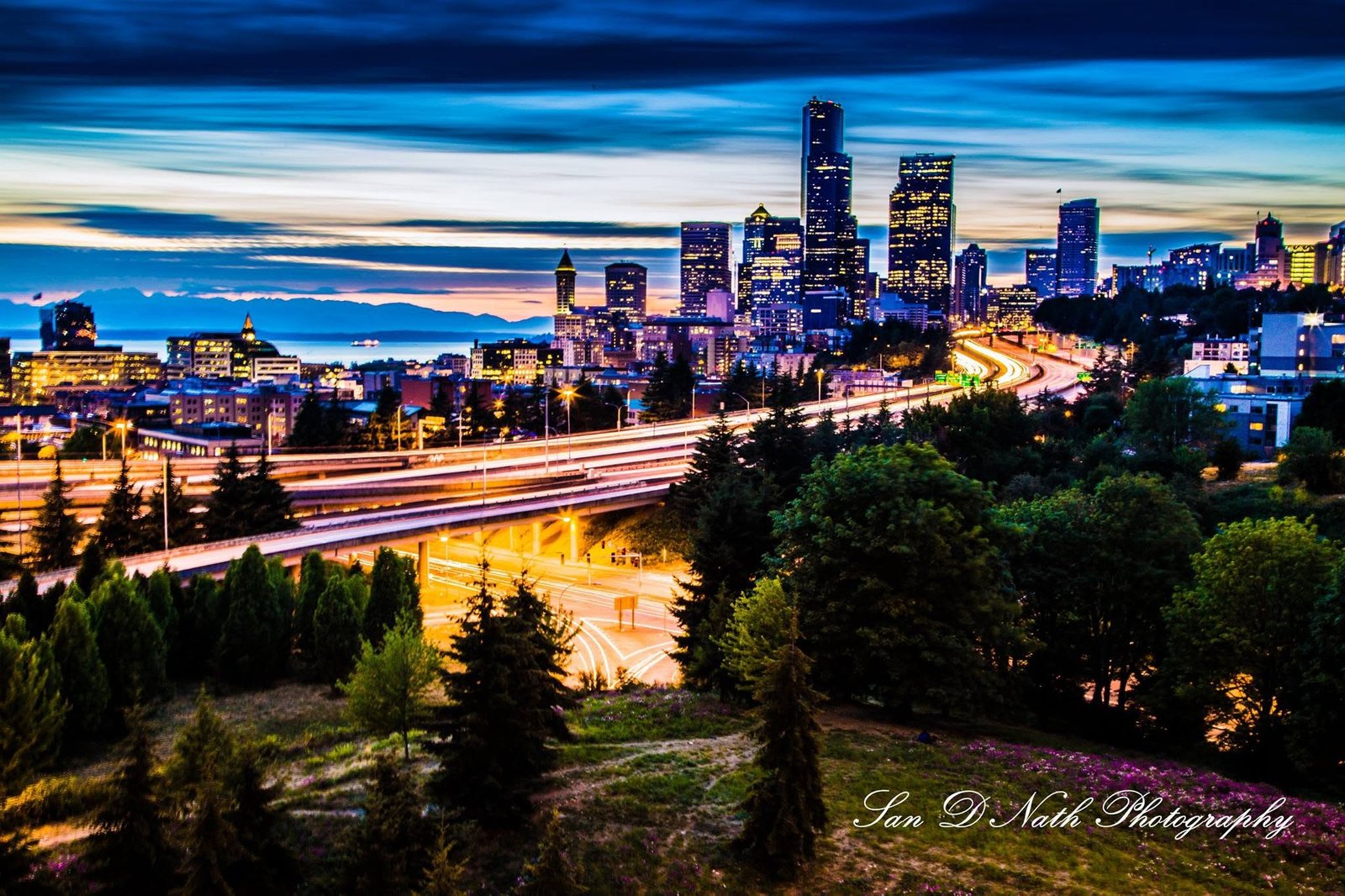 Seattle at night